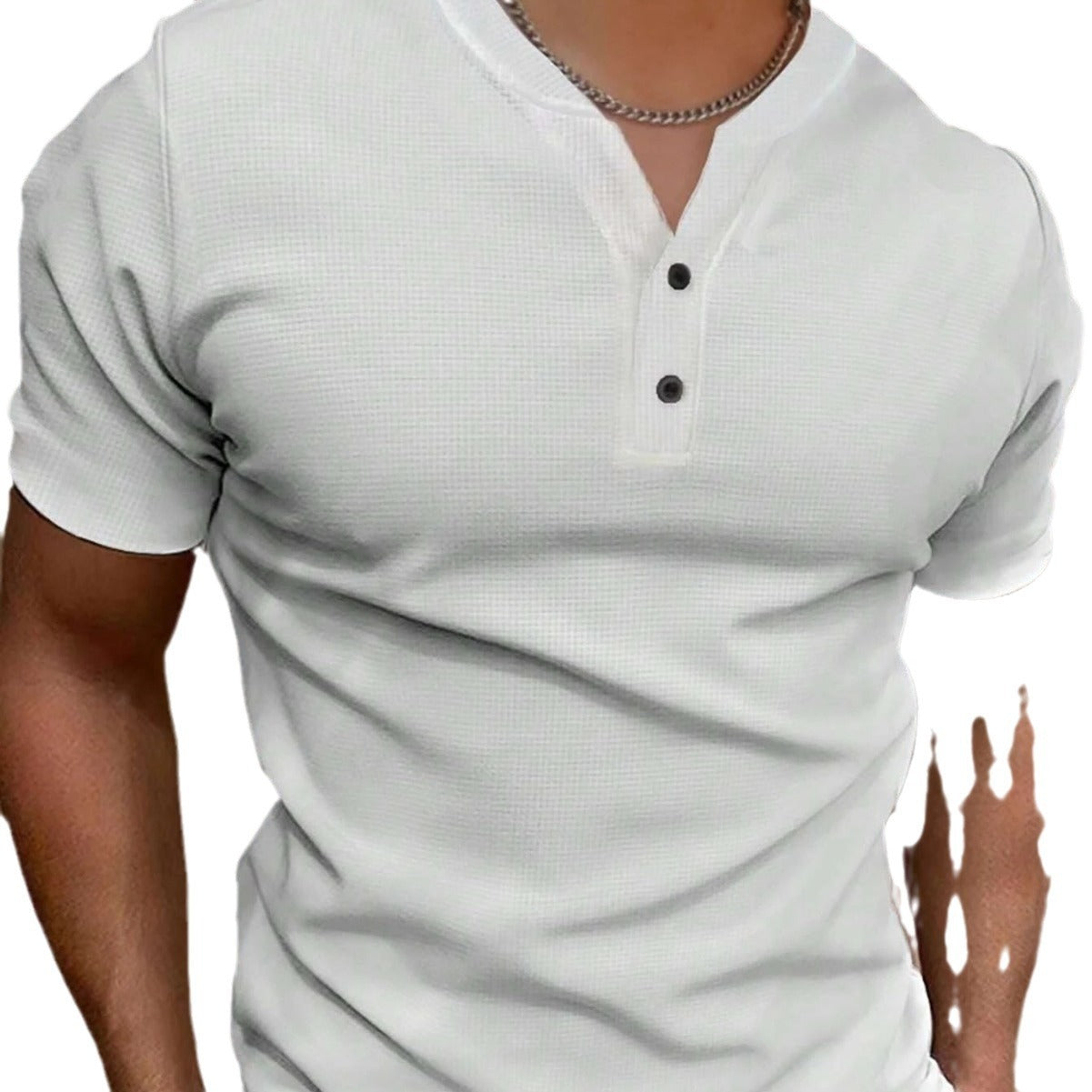 Summer Fashion Men's V-collar Short Sleeve shirt