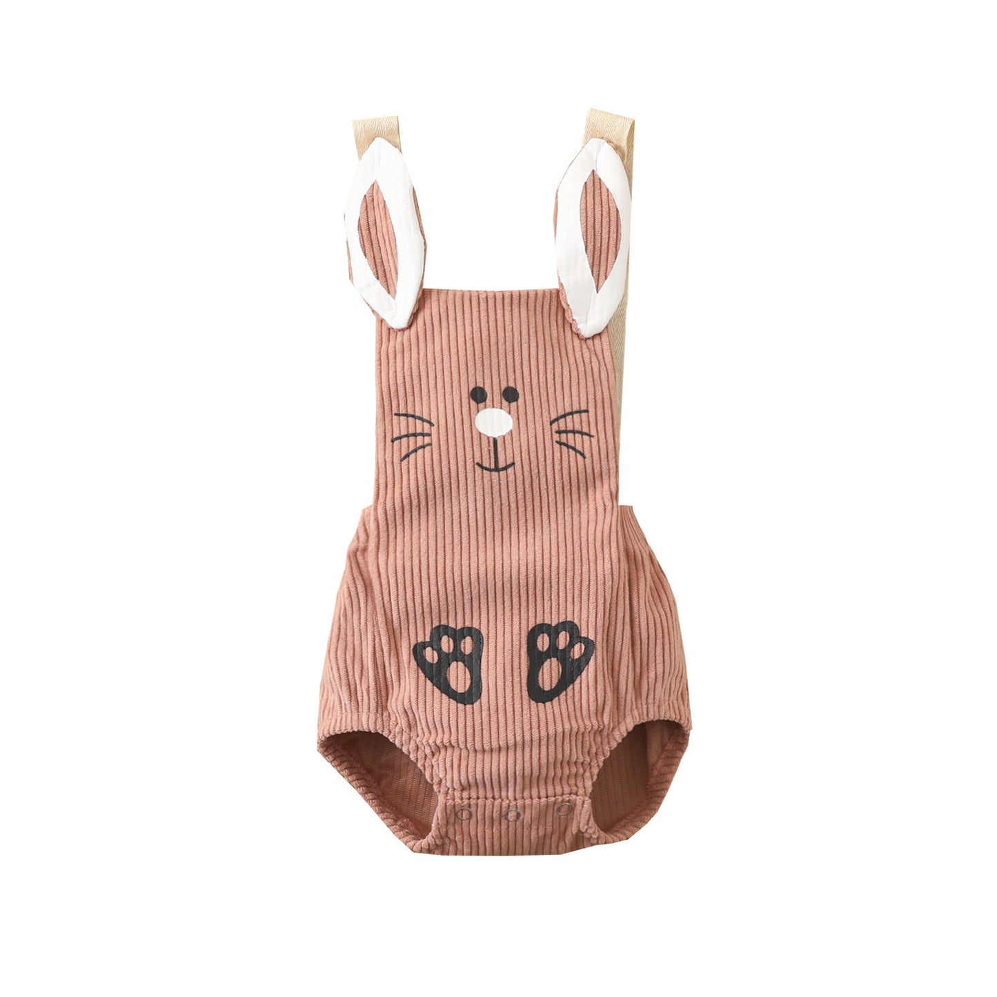 Boys And Girls Baby Corduroy Small Rabbit Backstrap Triangle Clothing